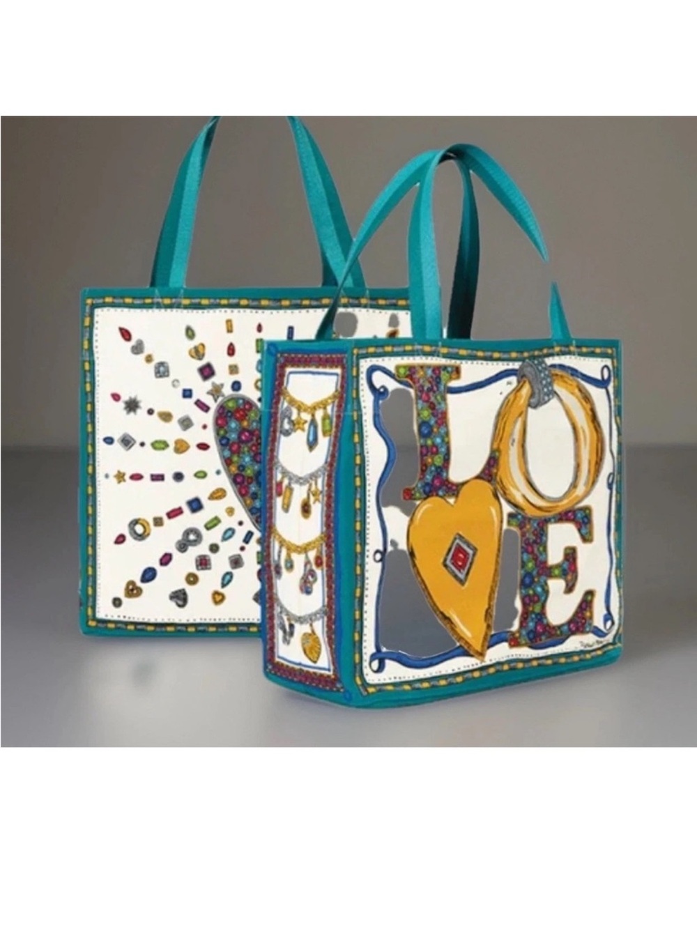 Brighton Limited Edition Charmed Love Canvas Tote Bag NWT 15”x17”